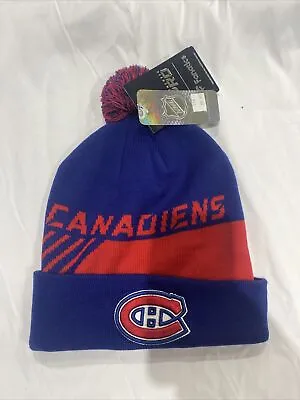 NHL MONTREAL CANADIENS Logo Cuffed Pom Knit Winter Hat Toque NWT • $26.99