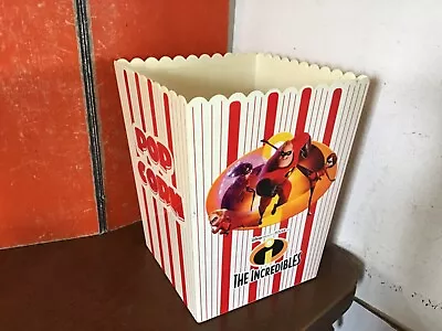 The Incredibles Disney Pixar Movie Theater Promo Popcorn Plastic Bucket Tub • $8.50