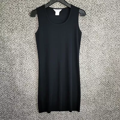 Exclusively Misook Womens XS Black Sleeveless Round Neck Sheath Dress Acrylic • $36.99