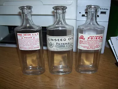 Three Old Indiana Medicine Bottles-muncie-newburgh & Madison • $12