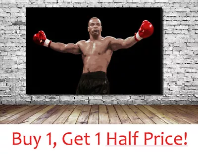 MIKE TYSON CANVAS WALL ART PRINT  -  FRAMED  *Ready To Hang* • £119.99