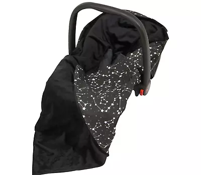 New Black Constellation Baby Wrap Car Seat Blanket Wrap Cover Cosytoes 100x100cm • £19.99