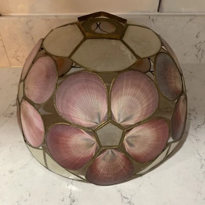 Beautiful Vintage Art Deco Large Capiz Shell Light Shade • £9.99