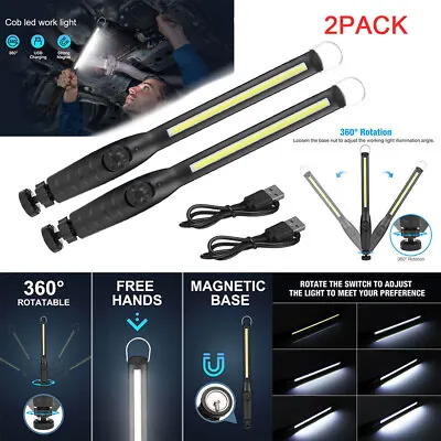 2PC Rechargeable 20000LM Astro Pneumatic LED Slim Work Light Lamp Cordless Torch • $15.30