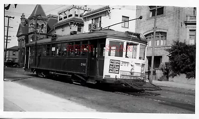 2cc377 Rp 1939 Sf Market Street Railway Car #244 On Jackson At Scott • $8.99