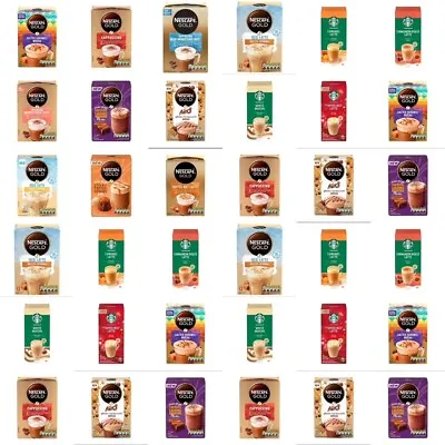Nescafe Gold Frothy/ Starbucks Instant Coffee Sachets / Sticks Case Of 6 Boxes • £14.95