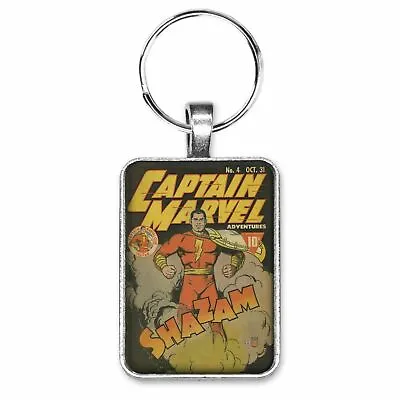 Captain Marvel #4 Cover Key Ring Or Necklace Shazam Classic Vintage Comic Book • $12.95