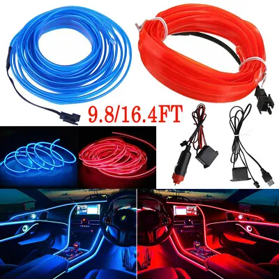 Car Interior Atmosphere Wire Auto Strip Light LED Decor Neon Lamp Accessories • $7.93
