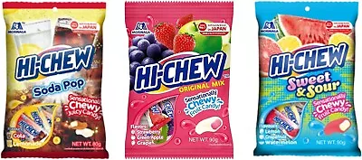 Hi-Chew Japanese Candy Variety Pack Of 3  | Soda Pop Sweet & Sour Original Mix • £16.90