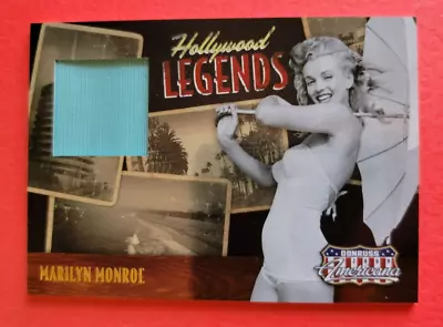 MARILYN MONROE WORN RELIC SWATCH CARD #d136/500 2009 AMERICANA HOLLYWOOD LEGENDS • $119.95