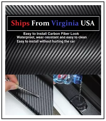 CUSTOMIZE CARBON FIBER BLACK Vinyl  Pinstripe Car Motorcycle Tape Decal Sticker • $6.49