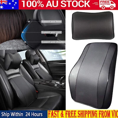 $29.85 • Buy Back Pillow Support Cushion Chair Memory Foam Lumbar Home Car Office Relax Seat