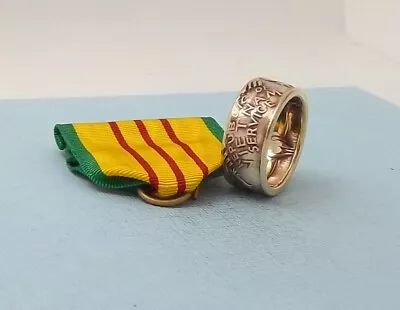 USA War  Vietnam Veteran Rings Military Ring Size 8 To 14 • $64