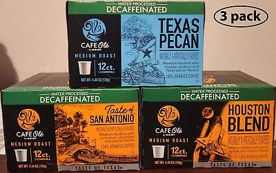 Cafe Ole Taste Of Texas DECAF Coffee K Cups Gift Assortment 12ct. (36 Cups)  • $41