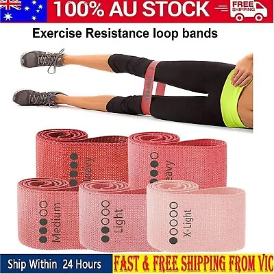 Loop Band Exercise Fabric Resistance Band For Legs Booty Workout Hip Circle Aus • $29.99