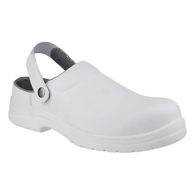 Amblers Safety FS512 Antistatic Slip On Safety Clog White Compostive Toe Cap • £24.47