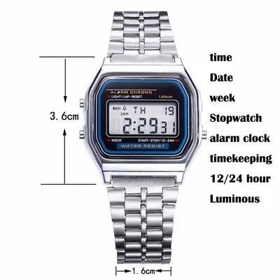 *PREORDER* Casio A158W Watch Vintage Retro Silver Stainless Steel Digital • $16.99