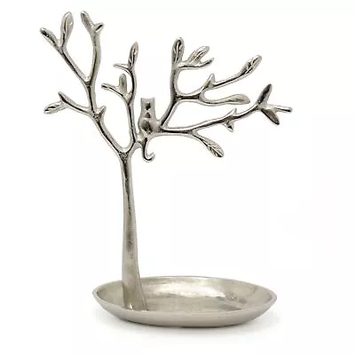 £18.99 • Buy 31cm Silver Metal Tree Of Life Jewellery Stand, Necklace Organiser, Ring Holder