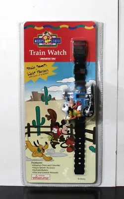 Vintage Innovative Time Train Watch  Mickey And Pluto  New Rare • $19.96