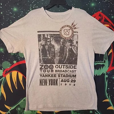 U2 ZOO TV TOUR Yankee Stadium New York 1992 Reprint Shirt From 2013 Band Concert • $20