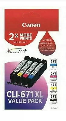 Genuine Canon CLI651XL Value Pack For MG5560MG5660MG5460 • $78.78