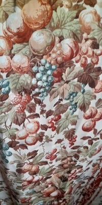 £20 • Buy Vintage Fruit Pattern Curtains By Montgomery