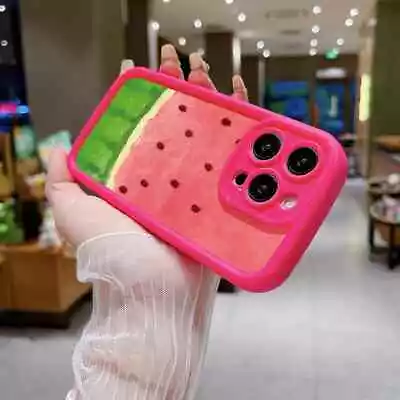 Lens Protect Cute Watermelon Case For IPhone 11 12 13 14 15 Shockproof Silicone • $18.46