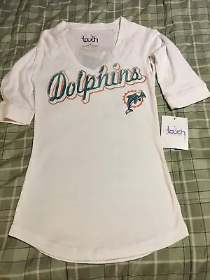 NWT Women’s Miami Dolphins 3/4 Sleeve T-Shirt Size Med Touch By Alyssa Milano • $18