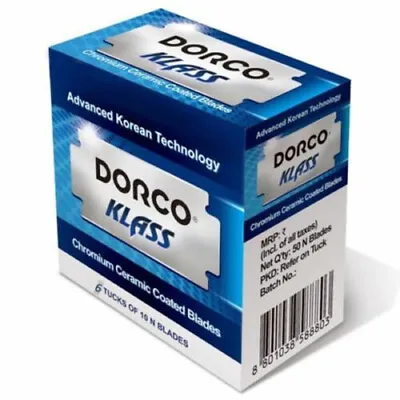 $7.19 • Buy Dorco Klass Double Edge Razor Blades Chromium Ceramic Coated KOREAN T@ 100 Count