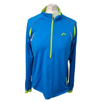 More Mile Blue 1/2 Zip Activewear Top Mens Size Large (IM15) • £5.49