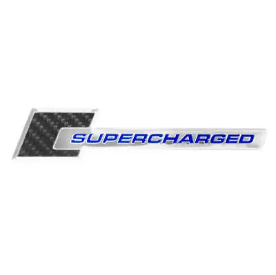 Cobra Shelby GT500 F-150 Lightning Carbon Fiber Blue Chrome Supercharged Emblem • $13.18