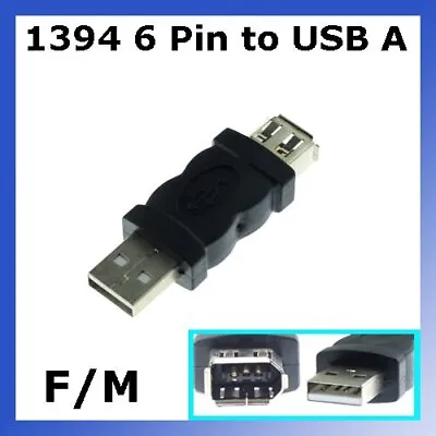 IEEE 1394 Firewire 6Pin F To USB M Adaptor Converter Compatible With USB 1.1/2.0 • £17.88