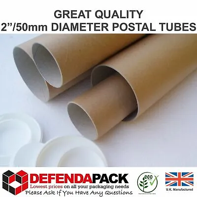 £12.13 • Buy 2  Wide Diameter STRONG Poster POSTAL TUBES Posting Artwork From 8  To 59  Long 