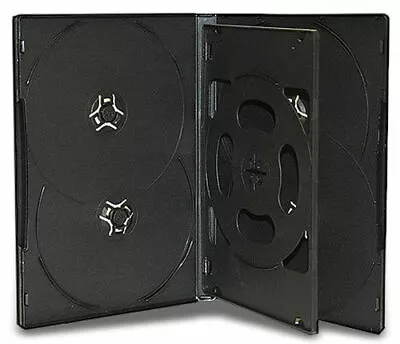 5x Sextuple Hold 6 Black DVD CD Cover Cases 14mm - Holds 6 Discs • $19.95