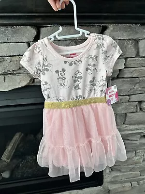 NWT Toddler Girl 2T 3T Original Disney Minnie Mouse Tutu Dress Summer Pink Gold • $11