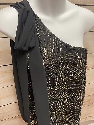 MM Couture One Shoulder Sequin Tank Top Size Smalll Womens New Shirt Vegas Dress • $20.38