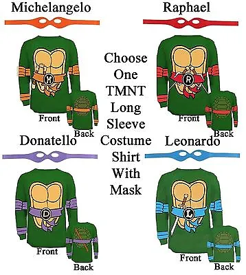 Adult TMNT Teenage Mutant Ninja Turtle Raph Leo Mike Don Costume Cosplay T-Shirt • $31.95