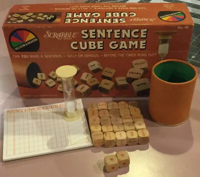 Vintage SCRABBLE SENTENCE CUBE GAME Selchow & Righter 1983 Complete • $8