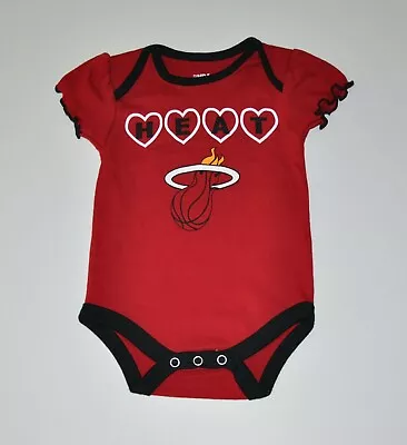 NWOT Miami Heat Girls Infant Baby Bodysuit Creeper Romper (3-6M6-9M) • $5.99