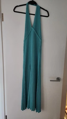 $50 • Buy Tiger Lily Aqua Halter Knit Dress 8