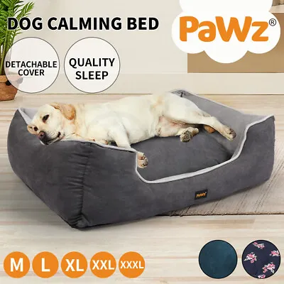 $32.99 • Buy PaWz Pet Calming Bed Dog Warm Soft Plush Double-sided Cushion Removable Washable
