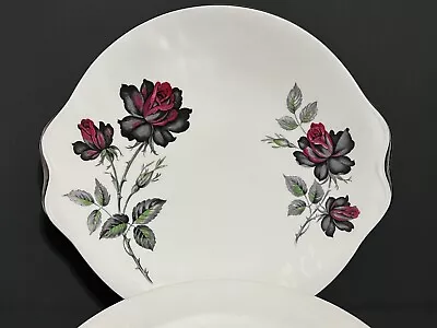 Vintage Royal Albert  MASQUERADE  8 1/8  Plates (2) And (1) 9 1/2  Cake Plate(D) • $29.99