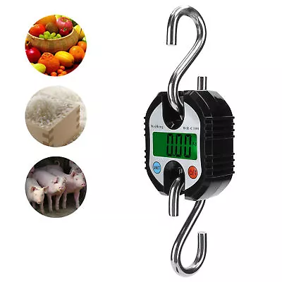 150KG Crane Scale LCD Digital Electronic Hook Hanging Weight For Pig Sheep Fr VZ • $26.45