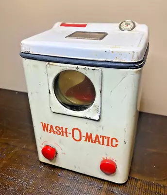 Vintage Wash-O-Matic Tin Toy Made In Japan Mini Battery Operated Washing Machine • $44.99