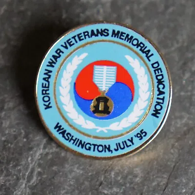 Vintage Pin - Korean Veterans Memorial  Dedication Washington July 1995 Gold Ton • $6.49