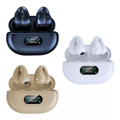 £6.64 • Buy Wireless Ear-Clip Bone Conduction Earphones Bluetooth 5.3 Clip-On Earbuds UK