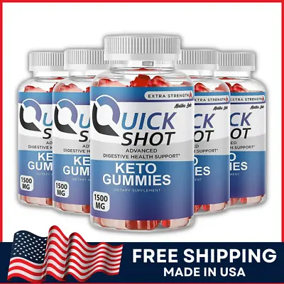 Quick Shot Keto ACV Gummies Apple Cider Vinegar Advanced Formula Gummy 5-Pack • $64.72