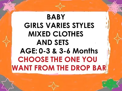 Baby Girls Mix-clothes 0/3 - 3/6 Months Choose The 1 You Want From The Drop Bar  • £2.50