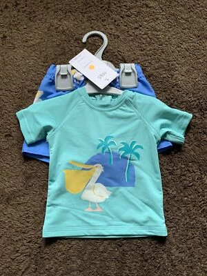 £7.99 • Buy BNWT M&S Baby Boys 0-3 Months UPF50+ 2 Part Swim Suit