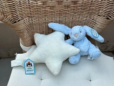 Jellycat Bashful Blue Bunny Star Musical Pull. Brand New With Tags • £20